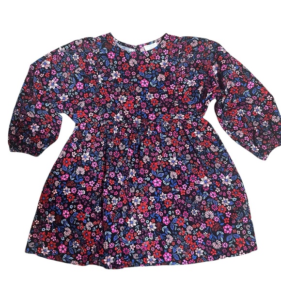 Crewcuts Floral Kids Dress - Multicolor Soft Corduroy 5 - Picture 1 of 5